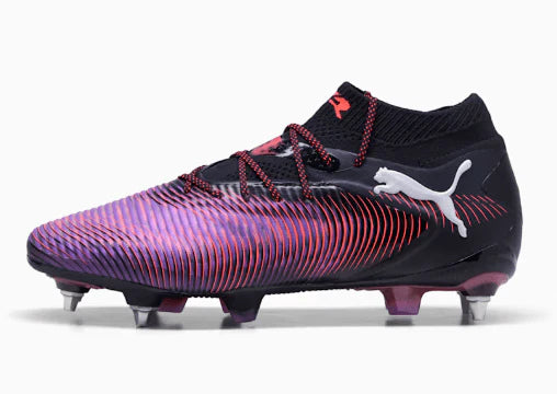 PUMA Future 8 Ultimate Mxsg Spft Ground Soccer Shoes Black White Glowing Red