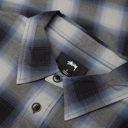 Beach Ombre Plaid Shirt Black