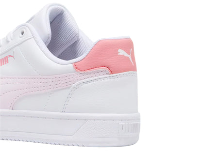 Tenis PUMA Caven 20 Jr Blancos y Rosa para Niña