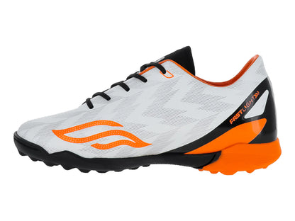 Tenis de Fútbol Furia Blanco y Naranja para Niño