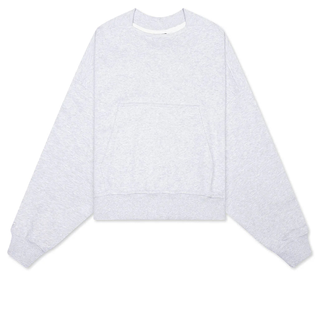 Adidas x Bad Bunny Heavy Crew Neck Hooded Balaclava Sweatshirt Light Grey Heather