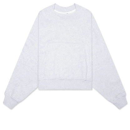 Adidas x Bad Bunny Heavy Crew Neck Hooded Balaclava Sweatshirt Light Grey Heather