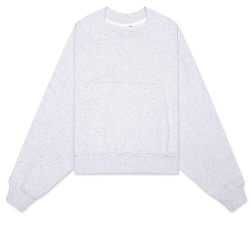 Adidas x Bad Bunny Heavy Crew Neck Hooded Balaclava Sweatshirt Light Grey Heather