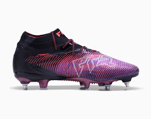 PUMA Future 8 Ultimate Mxsg Spft Ground Soccer Shoes Black White Glowing Red