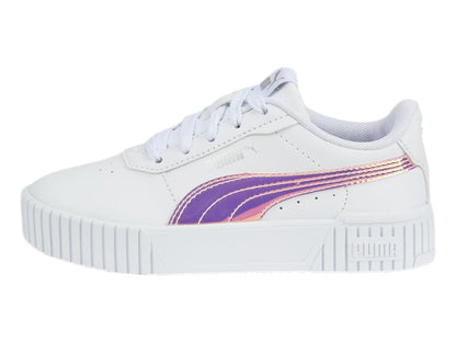 Tenis PUMA Carina 20 Holo Blanco y Plata para Niña