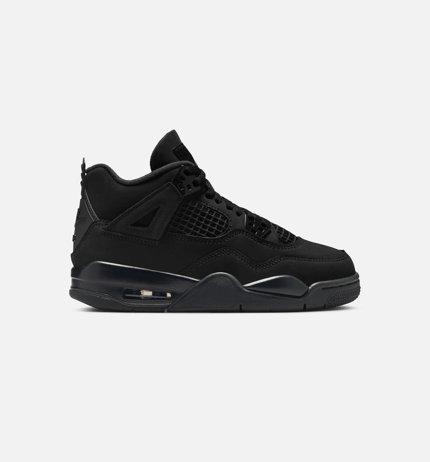 Air Jordan 4 Retro Black Cat Grade School Lifestyle Shoe Black Black Light Graphite Limit One Per Customer