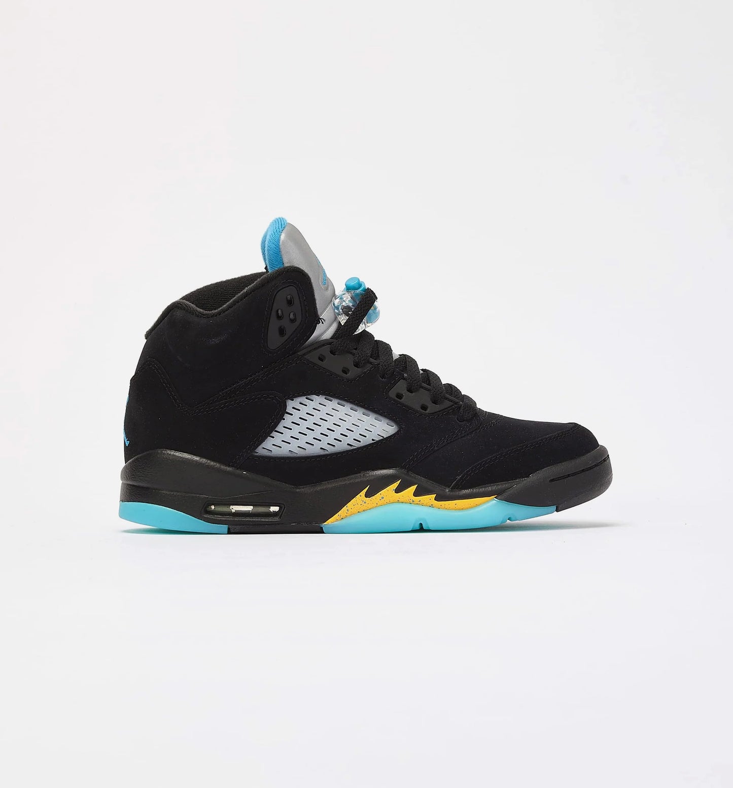 Air Jordan 5 Retro Aqua Grade School Lifestyle Shoe Black Aqua