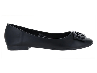 Zapatos Planos Roze Negros para Mujer