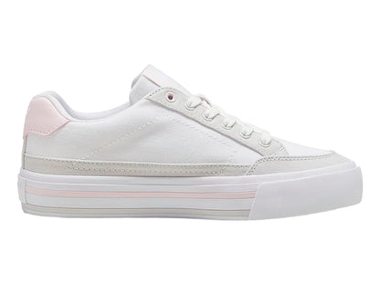 Tenis PUMA Court Classic Vulc Blanco y Rosa para Mujer