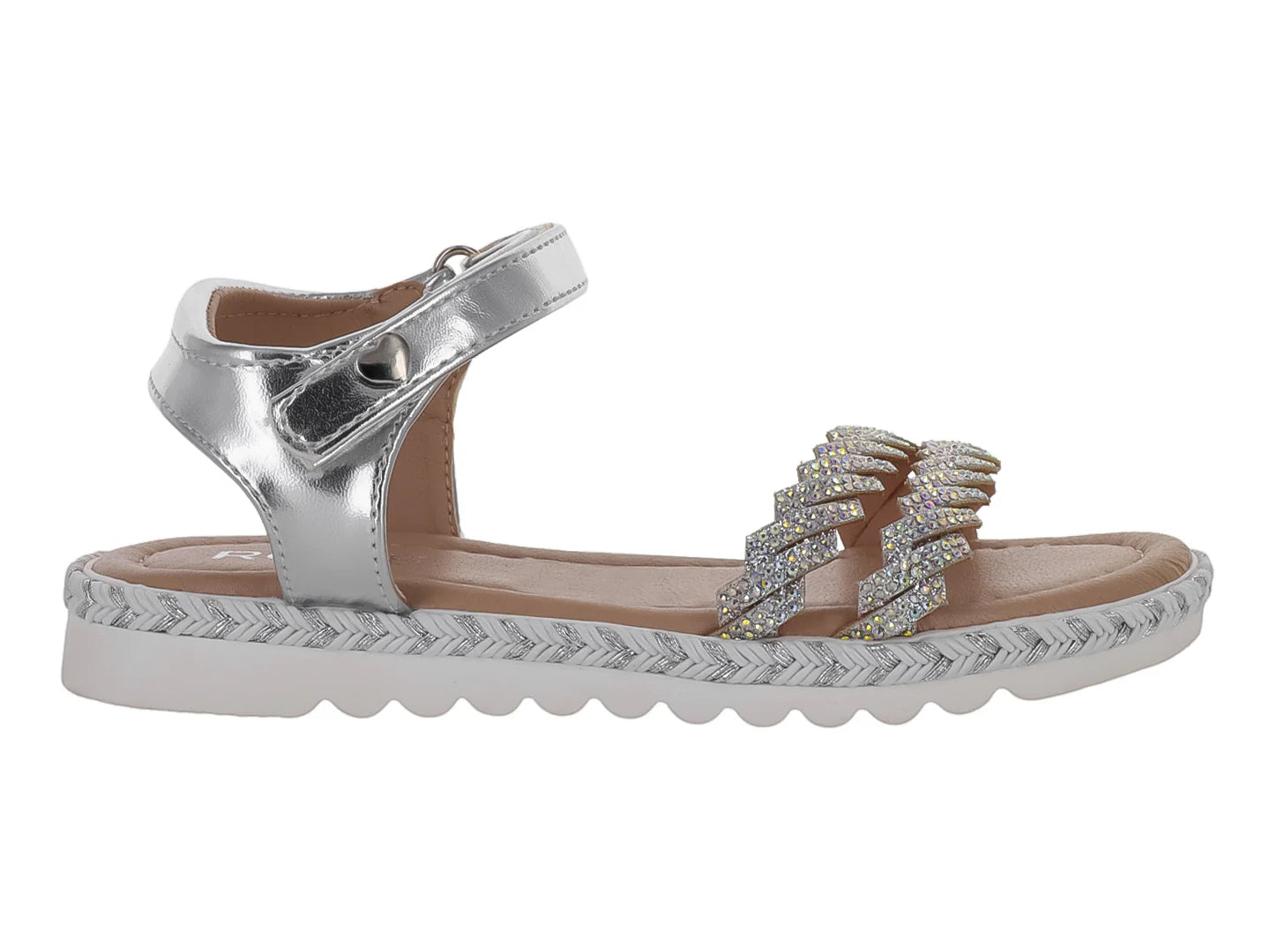 Sandalias Roze Plateadas para Niña