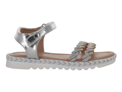 Sandalias Roze Plateadas para Niña
