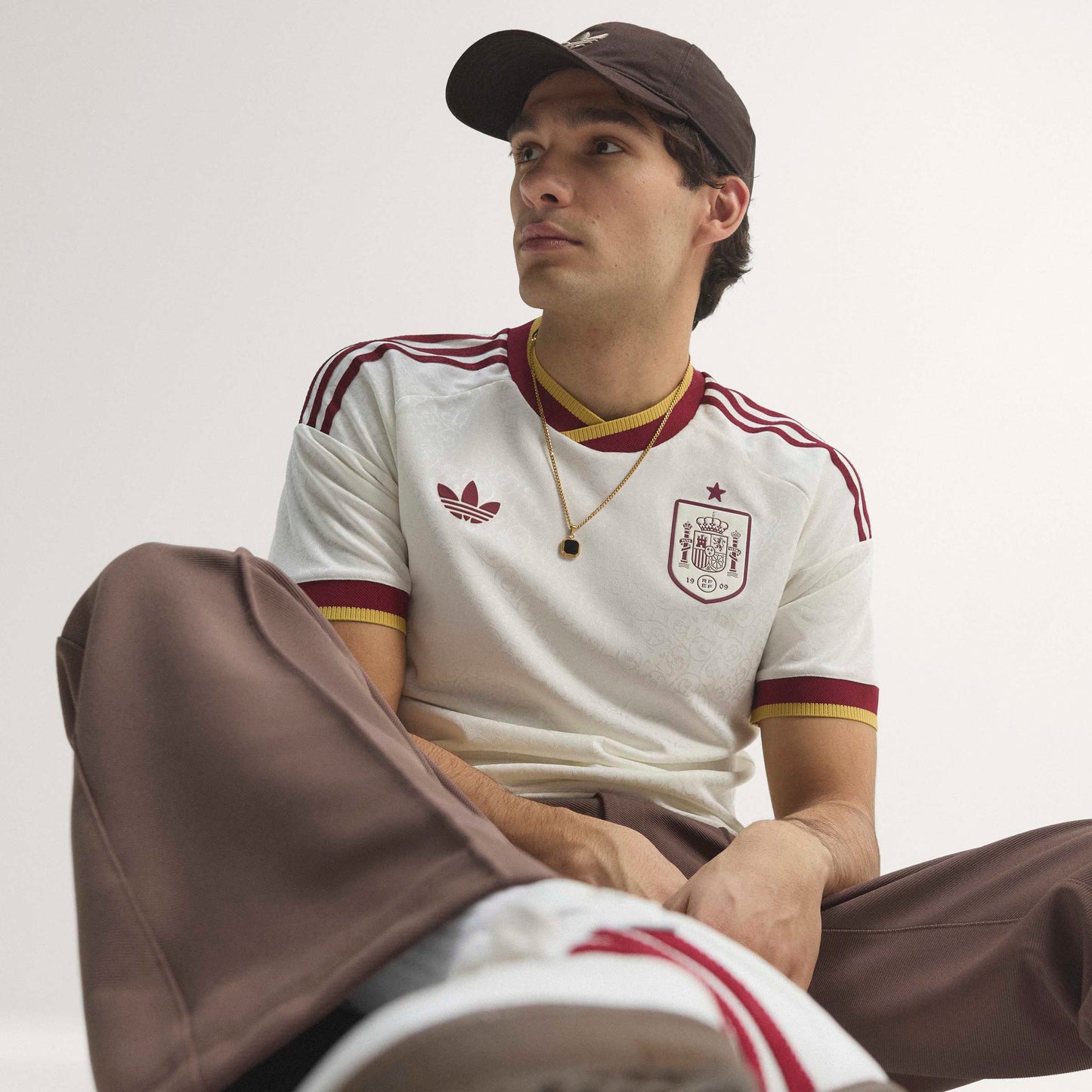 adidas Spain Away Authentic Mens Soccer Jersey 2026 White