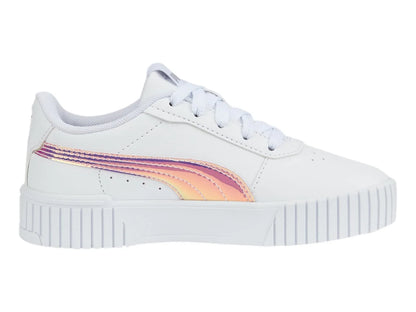 Tenis PUMA Carina 20 Holo Blanco y Plata para Niña