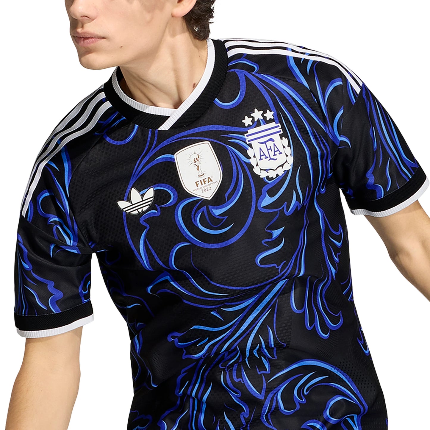 adidas Argentina Away Authentic Mens Soccer Jersey 2026 Black Blue