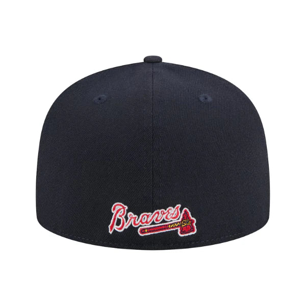 New Era Atlanta Braves Overlap 59Fifty Fitted - Navy