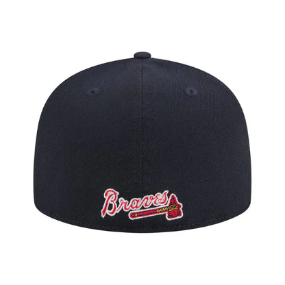 New Era Atlanta Braves Overlap 59Fifty Fitted - Navy
