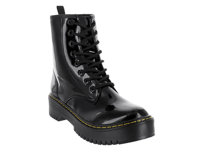 Botas de Combate MELIANA Charol Negro para Mujer