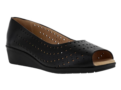 Zapatos de Cuña Capricho Negro para Mujer