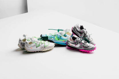 Nike x Off White Womens Waffle Racer Vivid Sky Electric Green Black