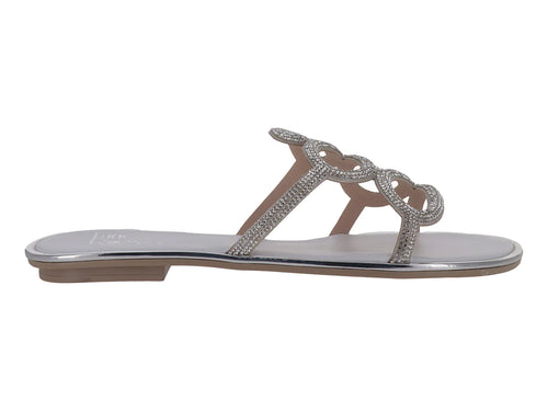 Sandalias Luna Rosa Plata para Mujer