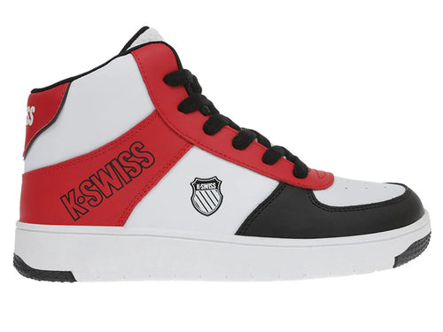 Tenis K Swiss Salt Mid Blanco Rojo y Negro para Niño
