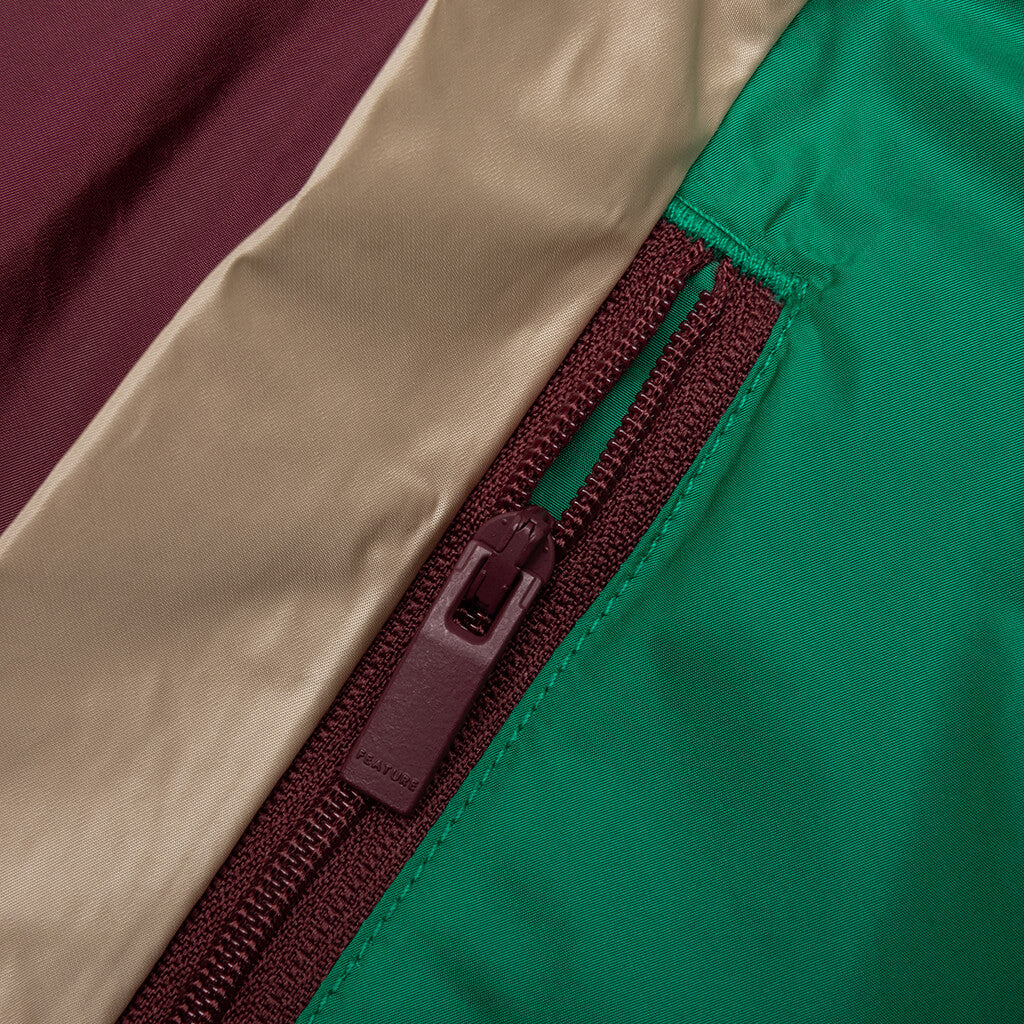 Track Jacket Camel Maroon Green