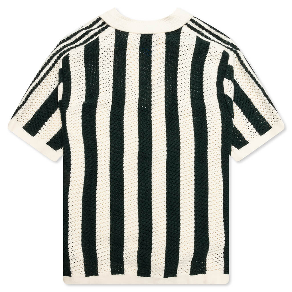 Adidas Originals x CLOT Knit Polo by Edison Chen Green Night Cream White