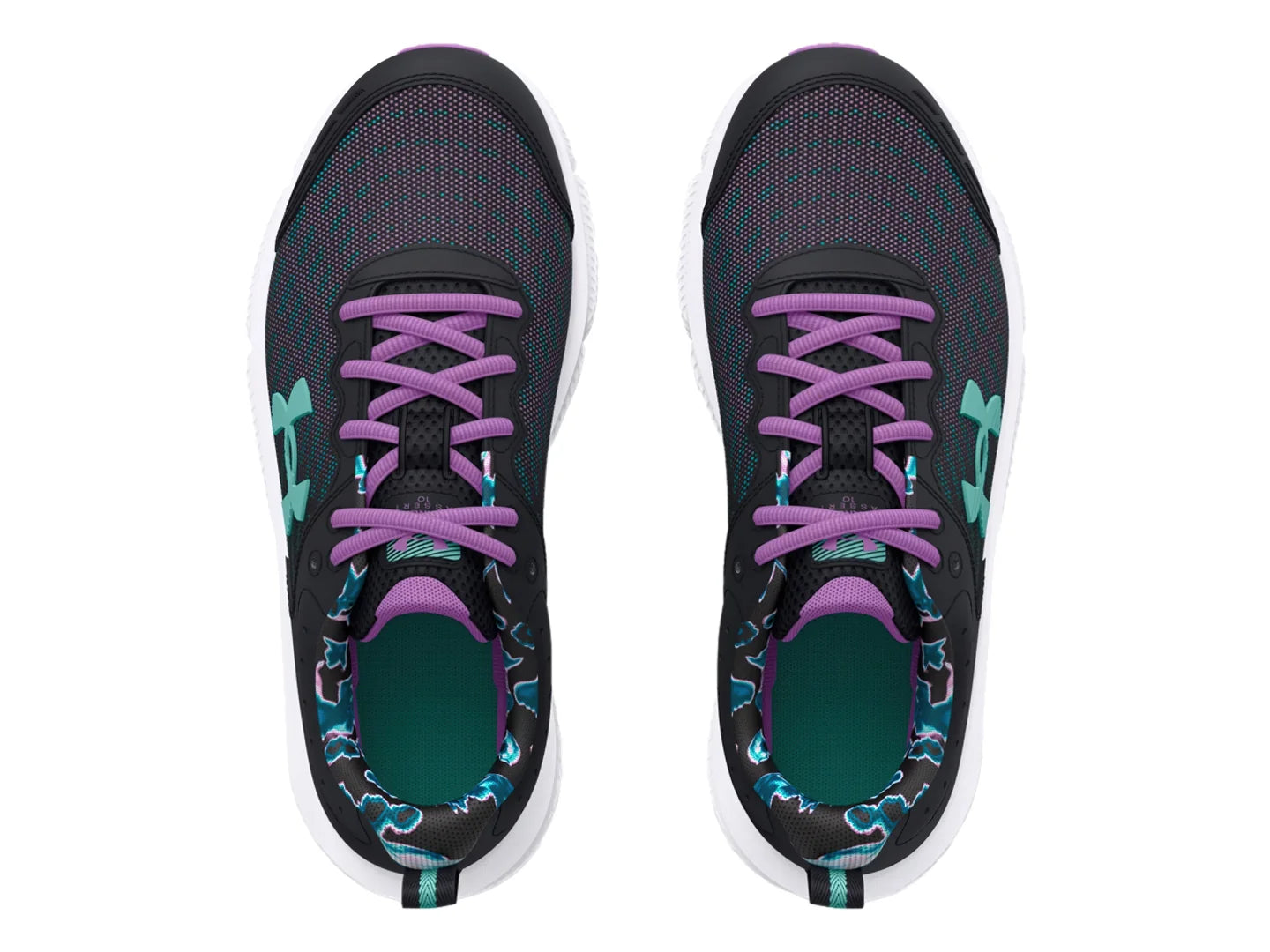 Tenis Under Armour Assert 10 Print Negro para Niña