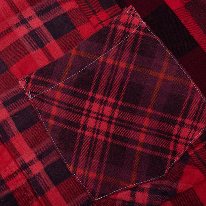 Over Dye 7 Cuts Shirt Red