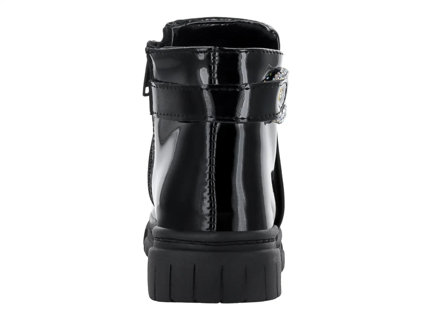 Botas Viris de Charol Negro para Niña