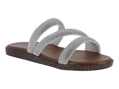 Sandalias Luna Rosa Plata para Mujer