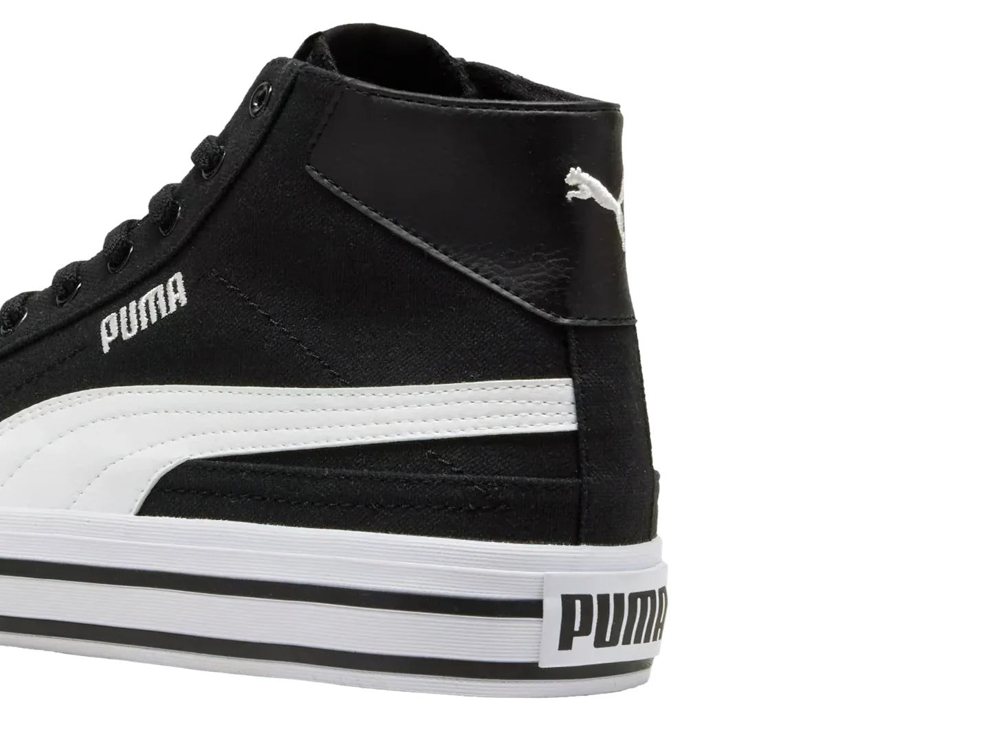 Tenis PUMA Court Classic Vulc Mid Negro y Blanco para Hombre
