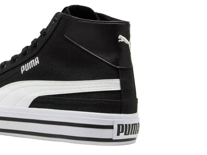 Tenis PUMA Court Classic Vulc Mid Negro y Blanco para Hombre