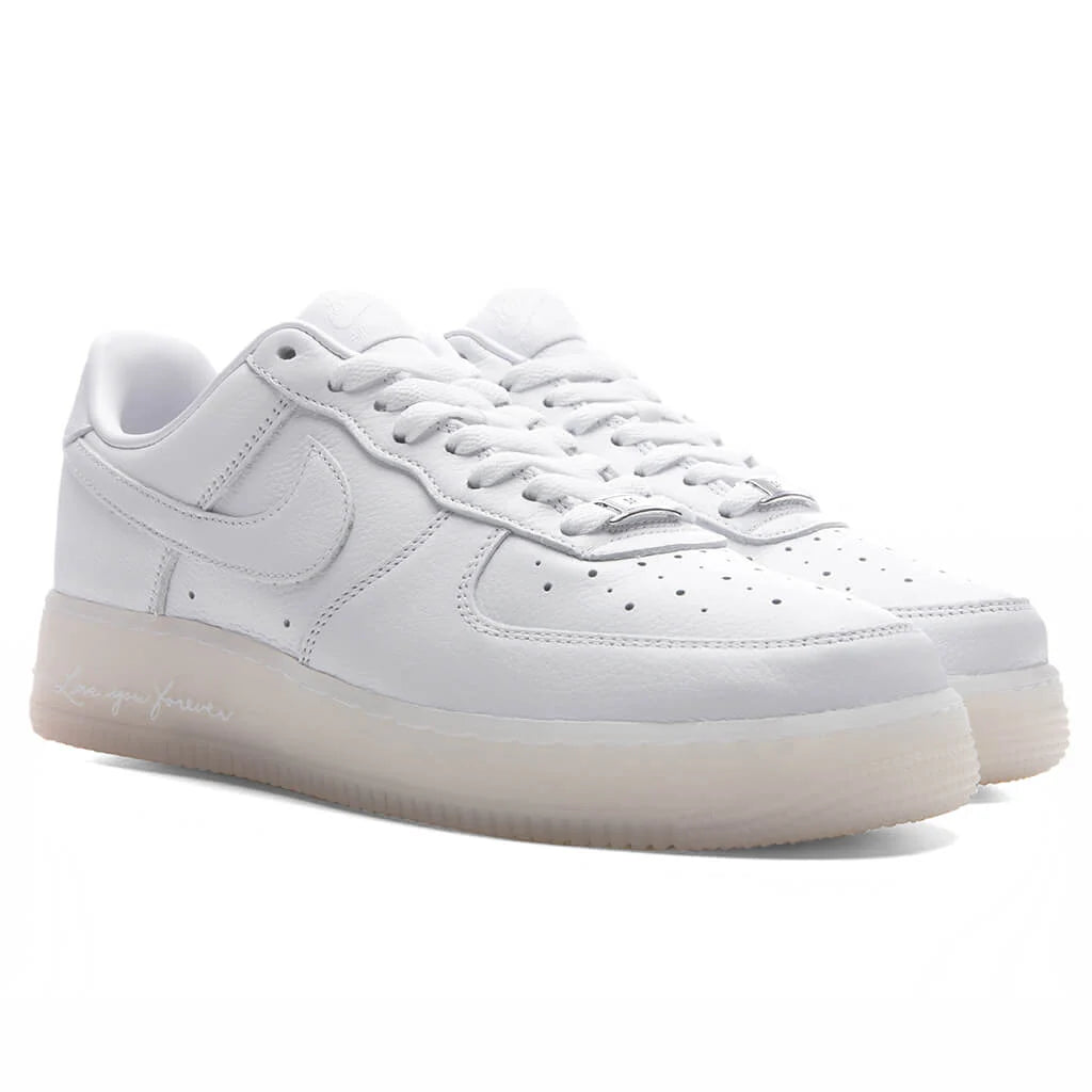 Nike x NOCTA Certified Lover Boy Air Force 1 Low White Cobalt Tint Metallic Silver