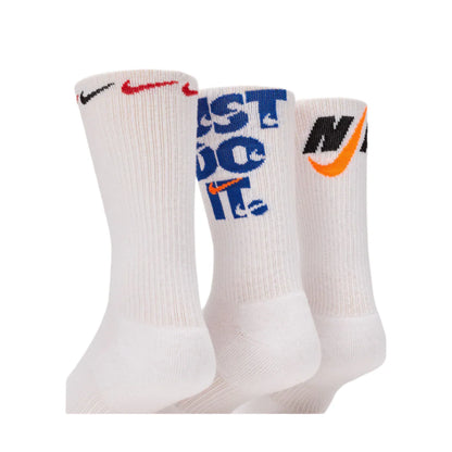 Everyday Plus Cushioned Crew 3 Pack Sock - White/Multi