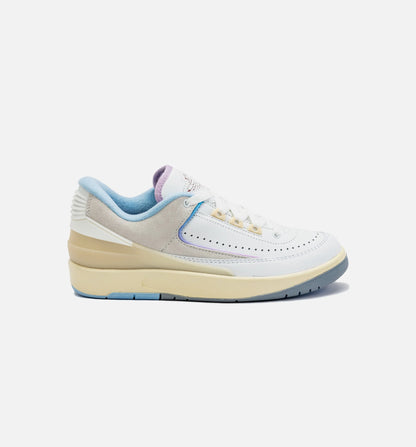 Air Jordan 2 Retro Low Summit White Ice Blue Womens Lifestyle Shoe White Blue