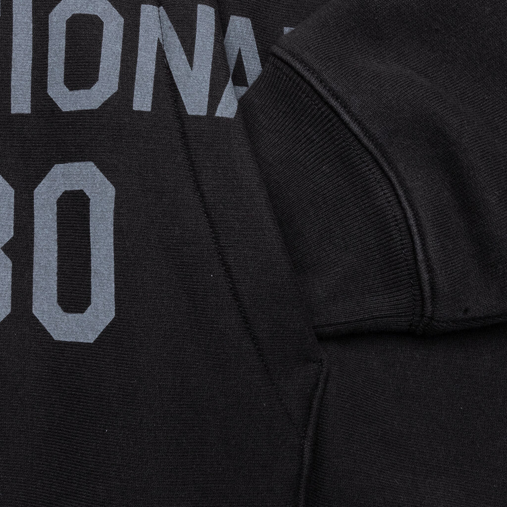 Established Printed Zip Hoodie Black