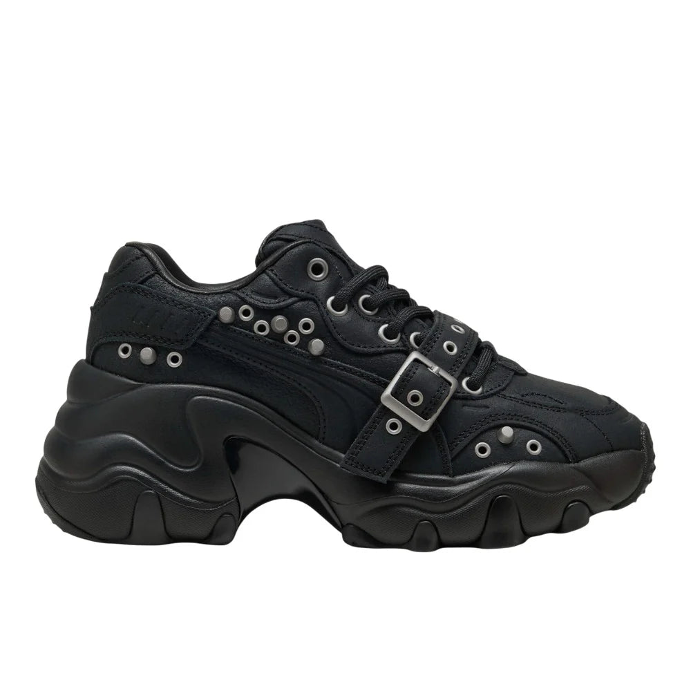 Pulsar Wedge Black Claw Lace Up Sneakers