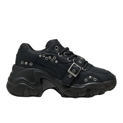 Pulsar Wedge Black Claw Lace Up Sneakers