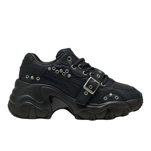Pulsar Wedge Black Claw Lace Up Sneakers