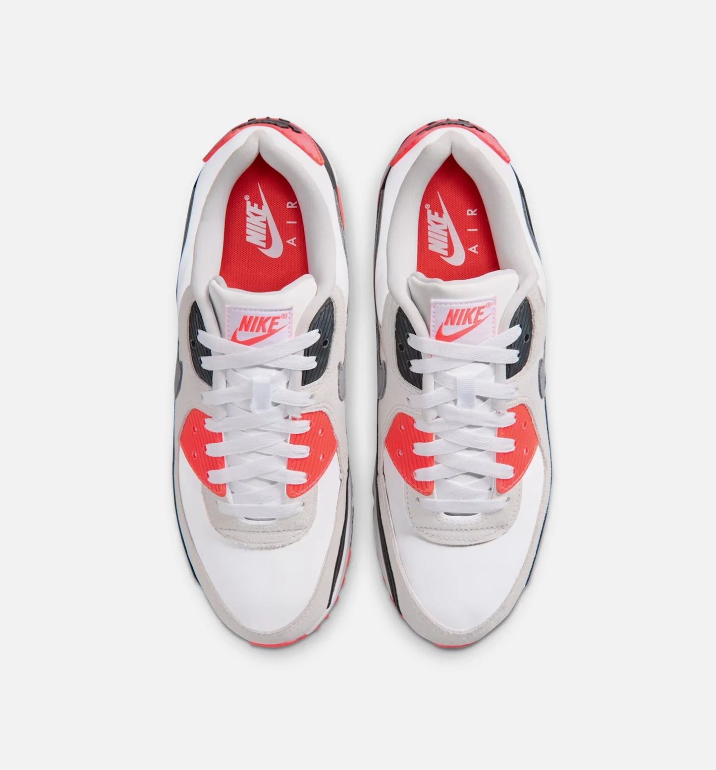 Air Max 90 Infrared 3M Mens Lifestyle Shoe White Cement Grey Infrared Black