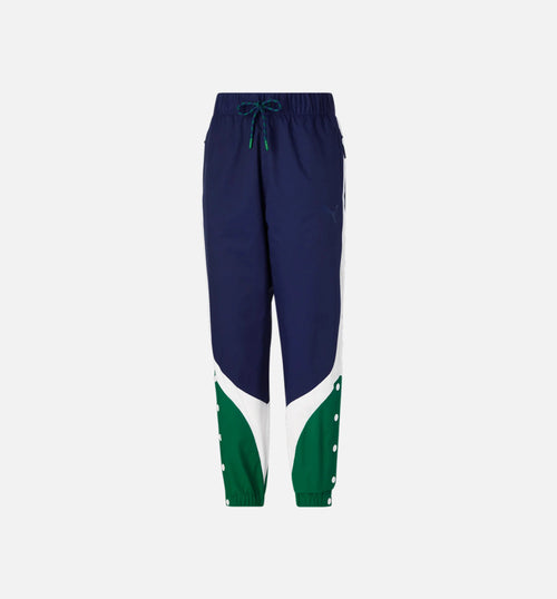 June Ambrose Traveling Track Womens Pants Blue Green