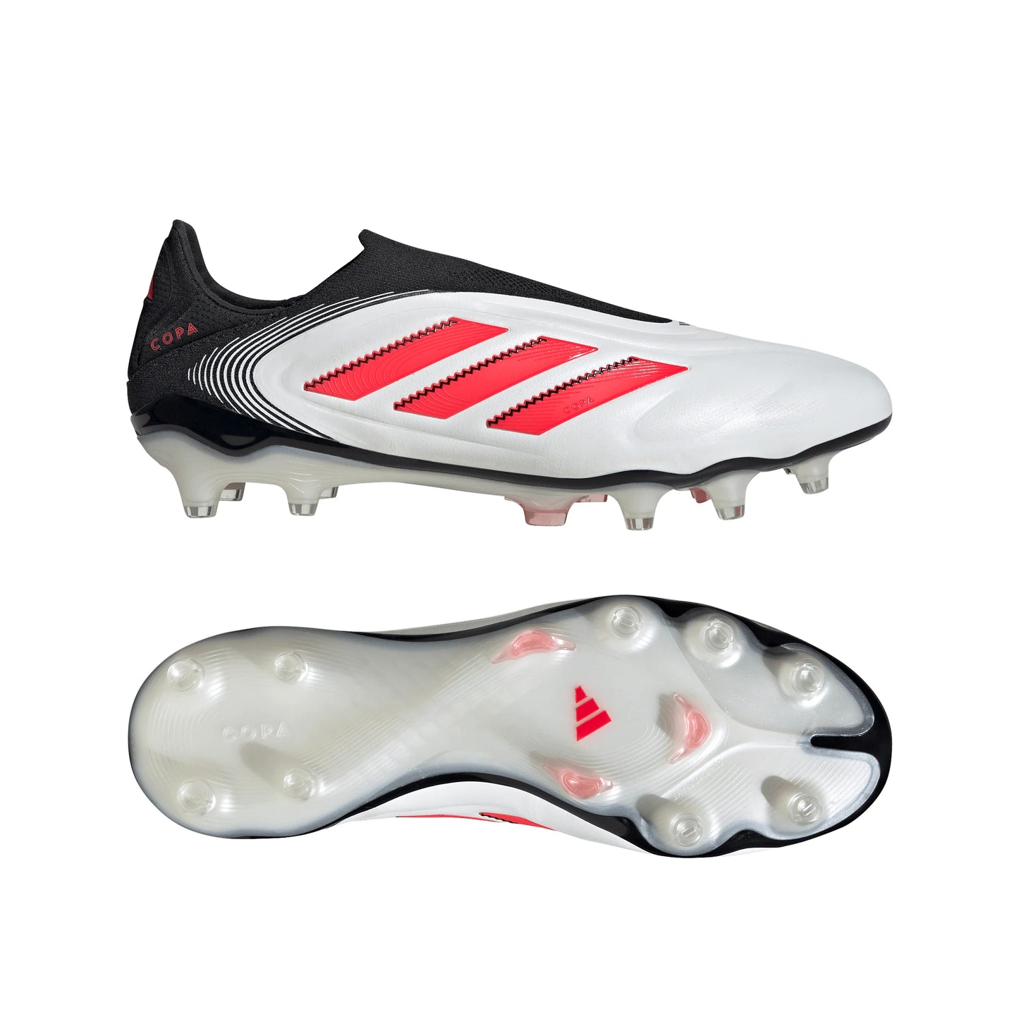 adidas Copa Pure 3 Elite Laceless FG Mens Soccer Cleats White Red Black
