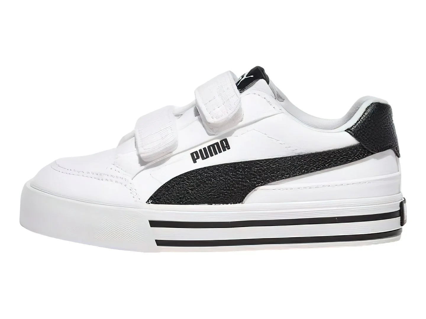 Tenis PUMA Court Classic Vulc Blanco y Negro para Niño