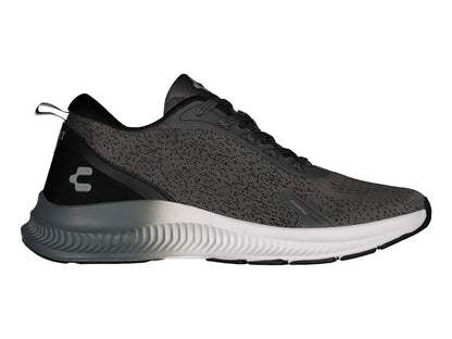 Tenis Charly Running Gris Oxford y Negro para Hombre
