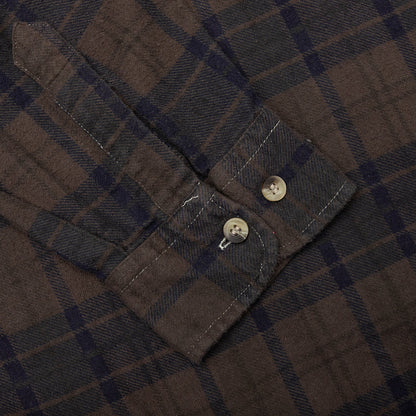 Over Dyed Ribbon Shirt Brown