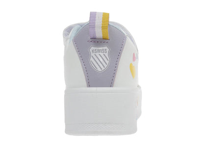 Tenis K SWISS Mini Trinity Platform Blanco y Lila para Niña