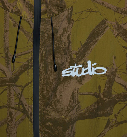 Studio Camo Windbreaker Mens Jacket Tree Camo Gold