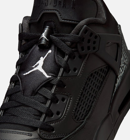 Spizike Low Mens Basketball Shoe Black Black Metallic Silver