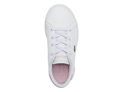 Tenis Lacoste Blanco y Rosa para Niña